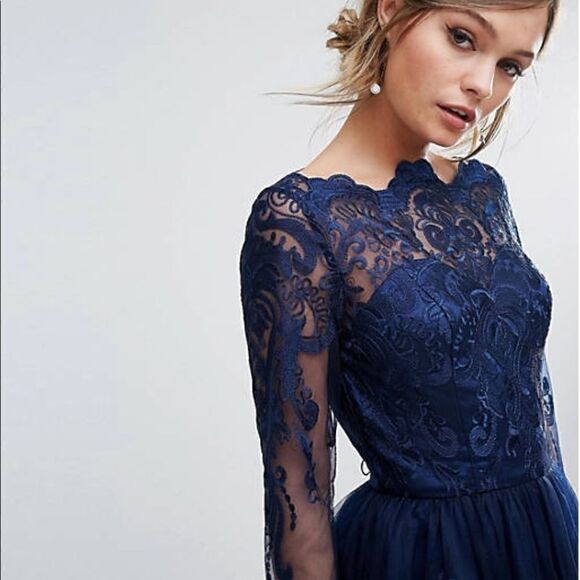 𝅺chi CHI MIDI Blue Lace Sold Out! - Picture 1 of 6